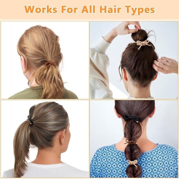 Braided Hair Ties Elastic Ponytail Holders No Damage Women Girls 24 pcs